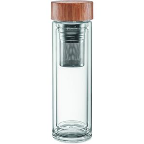 Doppelwandige Trinkflasche 420ml BATUMI GLASS