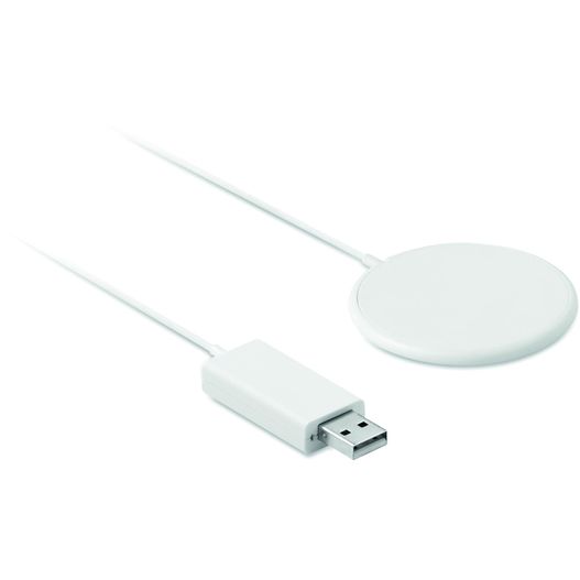 ein weißes usb-kabel mit einem weißen ladegerät verbunden Magnetisches Ladegerät FLAKE MAG (Bild 1)