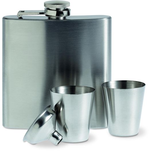 eine flasche und eine schussbrille Flachmann SLIMMY FLASK SET (Bild 1)