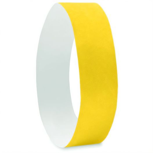 gelbe und weiße band auf weißem hintergrund Tyvek® Event Armband TYVEK (Bild 1)
