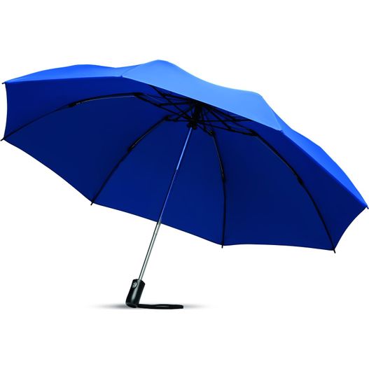 blauer regenschirm mit schwarzem griff auf weißem hintergrund Reversibler Regenschirm DUNDEE FOLDABLE (Bild 1)