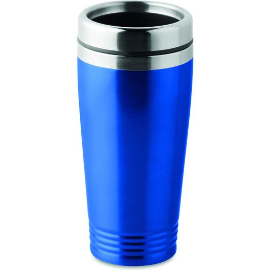 ein blauer reisebecher mit silbernem deckel Doppelwandiger Trinkbecher RODEO COLOUR (Bild 1)