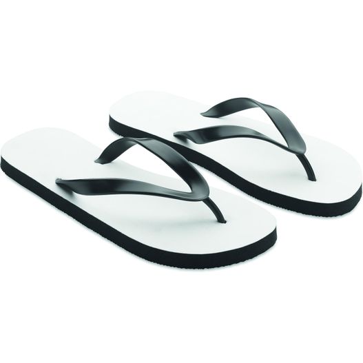 ein paar schwarzer und weißer flip flop flop flop flop flop flop flop flop flop flop flop flop flop flop flop flop flop Sublimations-Zehensandalen DO MEL (Bild 1)