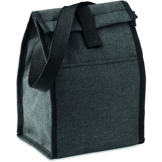 eine schwarze lunchtasche mit einem riemen darauf Lunch-Tasche 600D RPET BOBE (Bild 1)