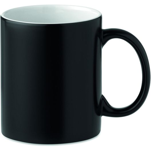 ein schwarzer und weißer kaffeebecher auf weißem hintergrund Kaffeebecher Subli 300ml SUBLIDARK (Bild 1)