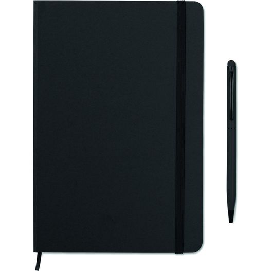 ein schwarzes notizbuch mit einem stift darüber Notizbuch Set NEILO SET (Bild 1)