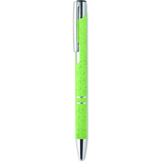 ein stift mit grünem deckel und silberner spitze Öko-Druckkugelschreiber BERN PECAS (Bild 1)
