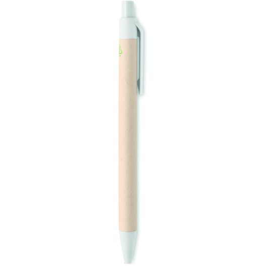 ein stift mit einem grünen logo auf ihm Kugelschreiber Milchkarton MITO PEN (Bild 1)