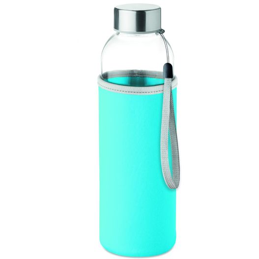 eine flasche mit einem griff und einem riemen Trinkflasche Glas 500 ml UTAH GLASS (Bild 1)