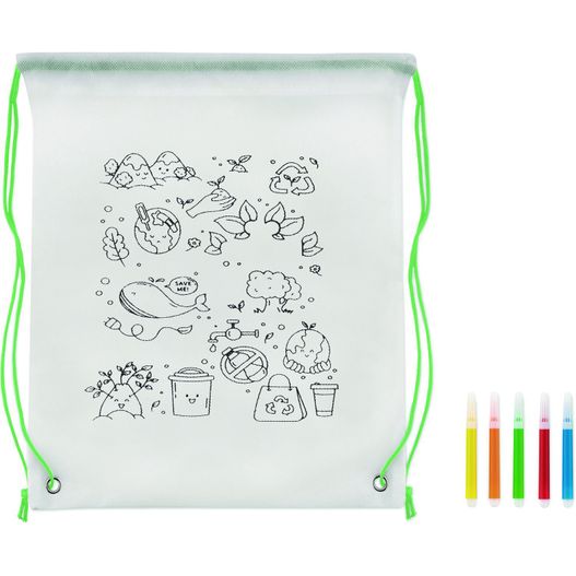 Gestaltbarer Kordelzugbeutel CARRYDRAW (Bild 1)
