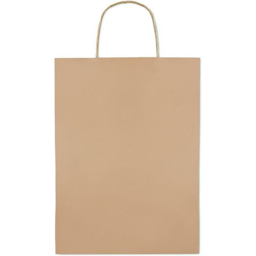 eine braune papiertasche mit seilgriff Papiertüte, groß 150 gr/m² PAPER LARGE (Bild 1)