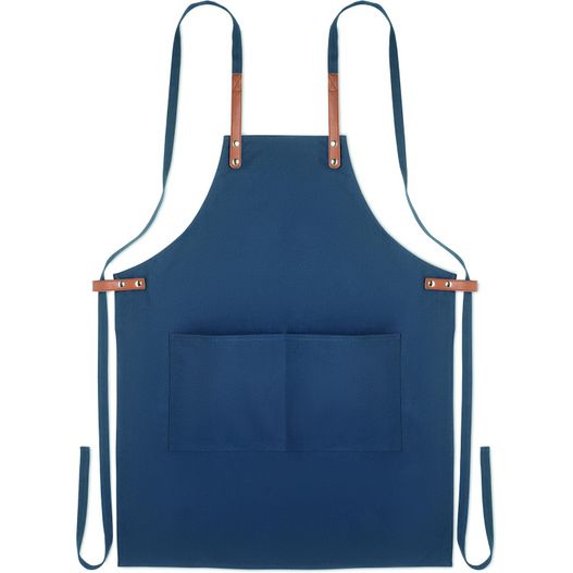eine blaue schürze mit zwei riemen und eine tasche Küchenschürze Organic Cotton NAGPUR COLOUR (Bild 1)
