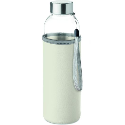 eine glasflasche mit griff auf weißem hintergrund Trinkflasche Glas 500 ml UTAH GLASS (Bild 1)