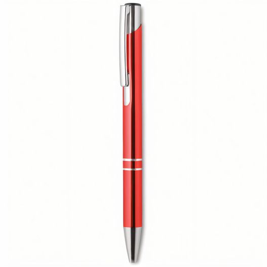 ein roter stift mit einer silbernen spitze auf weißem hintergrund Druckkugelschreiber BERN (Bild 1)