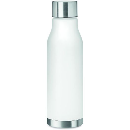 eine weiße flasche mit einem silbernen deckel Trinkflasche RPET 600ml GLACIER RPET (Bild 1)