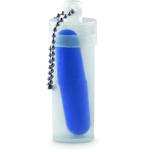 eine blaue und weiße pille in einem klaren behälter Ohrstöpsel-Set BUDS TO GO (Bild 1)
