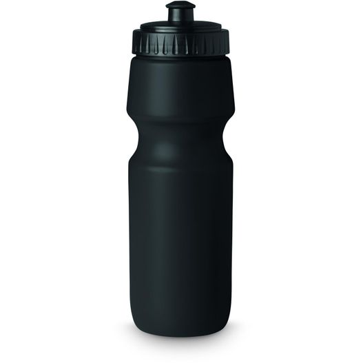 eine schwarze sportflasche mit schwarzem deckel Trinkflasche PE 700ml SPOT SEVEN (Bild 1)