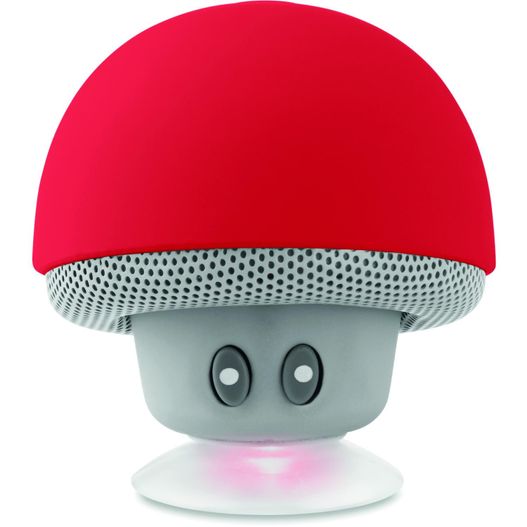 ein pilzförmiger lautsprecher mit roter abdeckung Mini wireless Lautsprecher MUSHROOM (Bild 1)