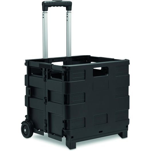 ein schwarzer kunststoffbehälter mit rädern auf weißem hintergrund Shopping Trolley CARRO (Bild 1)