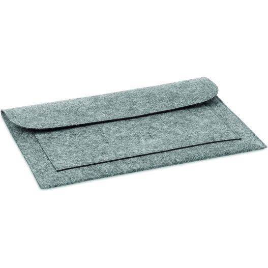 eine graue filzhülle mit einer kleinen klappe Filz-Dokumententasche POUCHLO (Bild 1)