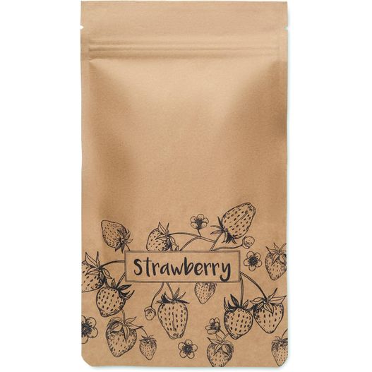 eine tasche von erdbeeren mit einem design darauf Saat-Set Erdbeere FRESA KIT (Bild 1)