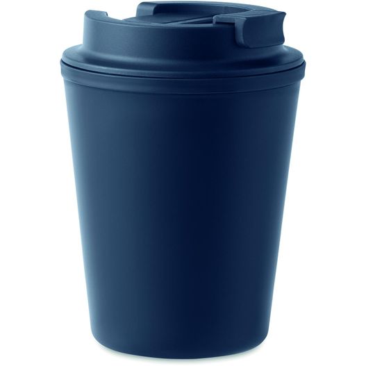 eine blaue tasse mit einem deckel auf weißem hintergrund Becher PP 300 ml TRIDUS (Bild 1)