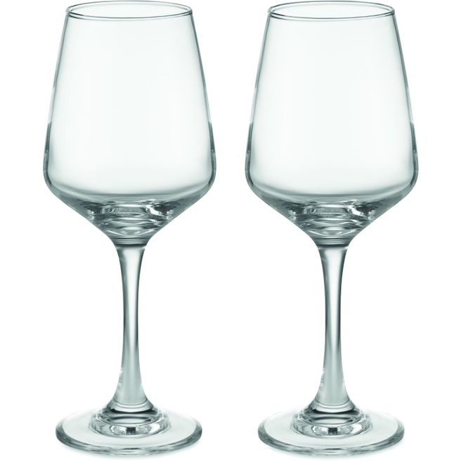 Set mit 2 Weingläsern CHEERS