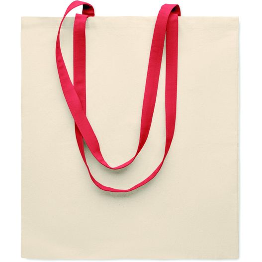 ein rotes band mit einer beige tasche Einkaufstasche 140g/m² ZEVRA (Bild 1)