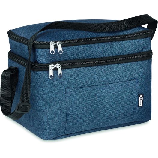 eine blaue kühltasche mit schwarzem griff RPET Kühltasche ICECUBE (Bild 1)