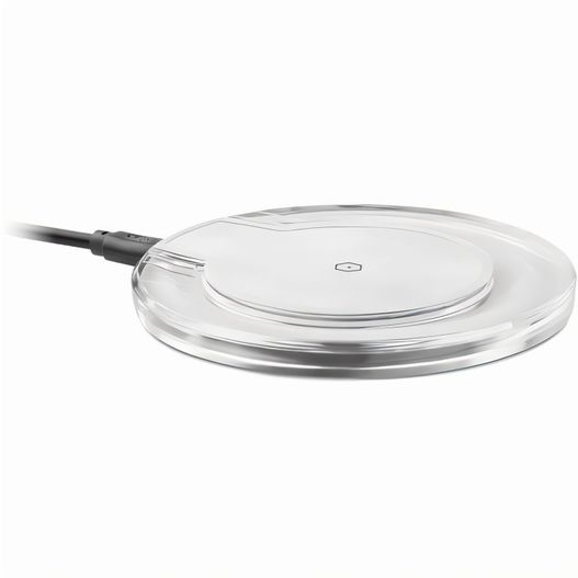 eine weiße platte mit einer schwarzen schnur verbunden Kabelloses Ladegerät UVE CHARGING + (Bild 1)