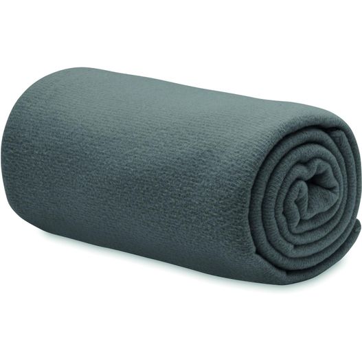 ein aufgerolltes handtuch auf weißem hintergrund RPET-Polar Fleece-Decke BOGDA (Bild 1)