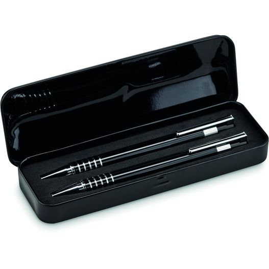 ein schwarzes gehäuse mit zwei stiften und einem stift Schreibset ALUCOLOR (Bild 1)