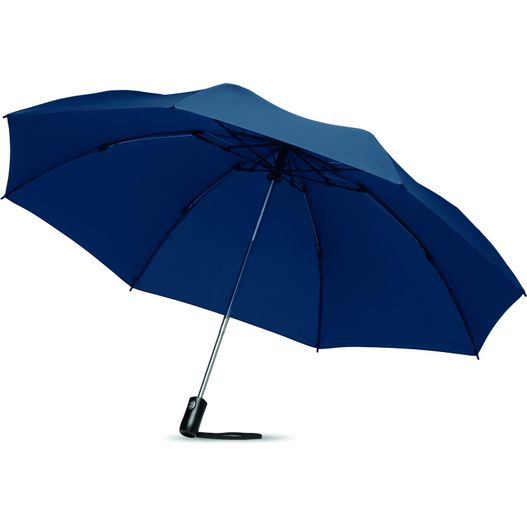blauer regenschirm mit schwarzem griff auf weißem hintergrund Reversibler Regenschirm DUNDEE FOLDABLE (Bild 1)