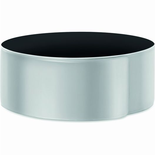 eine silberne und schwarze schale auf einer weißen oberfläche Reflektierendes Snap Armband mit karierter Oberflache und silberner oder gelber Reflexfolie (CE EN17353). ENROLLO + (Bild 1)
