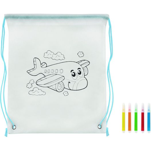 Gestaltbarer Kordelzugbeutel CARRYDRAW (Bild 1)