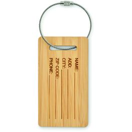 Kofferanhänger aus Bambus MIO