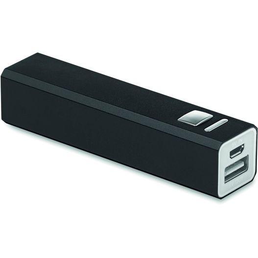 eine schwarze powerbank mit einem usb-port Aluminium Powerbank POWERALU (Bild 1)