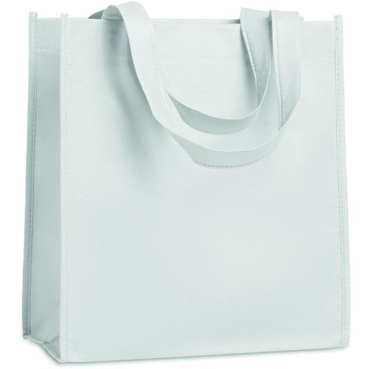 eine weiße tasche mit einem griff auf weißem hintergrund Non Woven Shopping Tasche APO BAG (Bild 1)