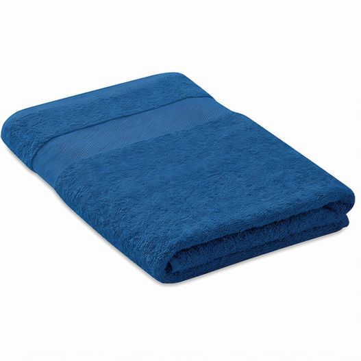 ein blaues handtuch auf einer weißen oberfläche gefaltet Handtuch Organic Cotton PERRY (Bild 1)