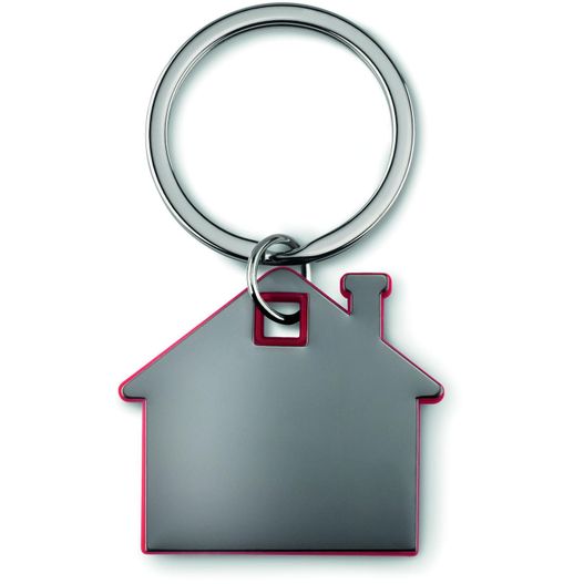 ein haus schlüsselanhänger mit einem roten schlüsselring Schlüsselring Haus IMBA (Bild 1)