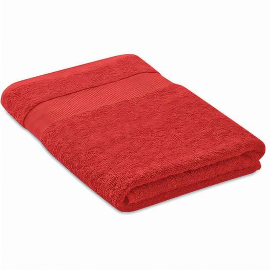 ein rotes handtuch auf einer weißen oberfläche gefaltet Handtuch Organic Cotton PERRY (Bild 1)