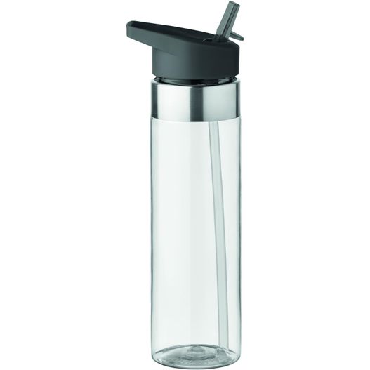 eine glaswasserflasche mit einem stroh darin Trinkflasche Tritan 650 ml SICILIA (Bild 1)