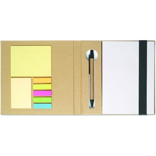 ein notizblock mit einem stift und klebrigen noten Notizblock QUINCY (Bild 1)