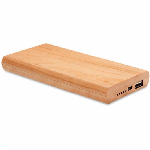 eine holzkraftbank mit einem usb-anschluss Powerbank 4000 mAh Bambus ARENAPOWER (Bild 1)