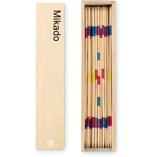 eine schachtel aus holzstöcken mit einer schachtel aus streichholz Mikado MINI MIKADO (Bild 1)