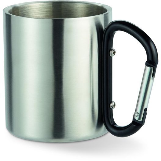 ein edelstahlbecher mit karabinergriff Trinkbecher mit Karabiner TRUMBO (Bild 1)
