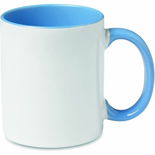 ein weißer und blauer kaffeebecher auf weißem hintergrund Kaffeebecher SUBLIMCOLY (Bild 1)