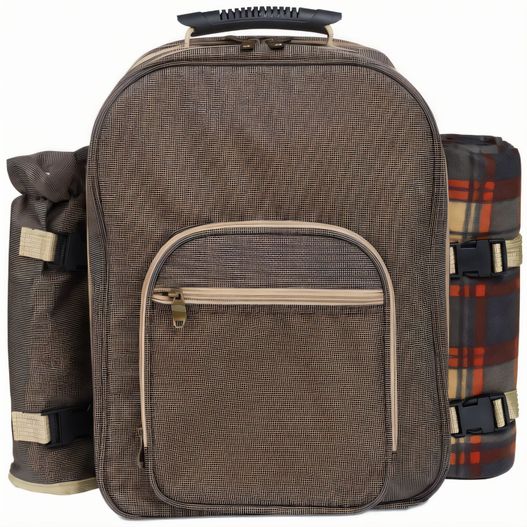 einen rucksack mit einer decke und einer flasche wein Picknick Rucksack HIGH PARK (Bild 1)