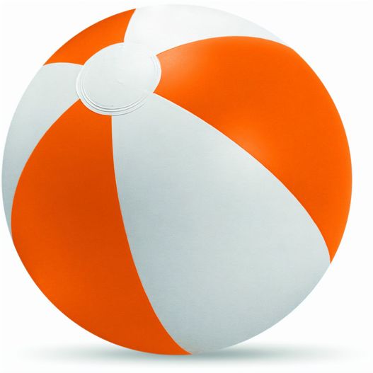 ein strandball mit einem weißen und orangen streifen Wasserball PLAYTIME (Bild 1)