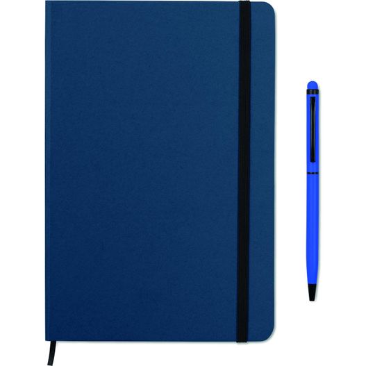 ein blaues notizbuch mit einem stift darüber Notizbuch Set NEILO SET (Bild 1)
